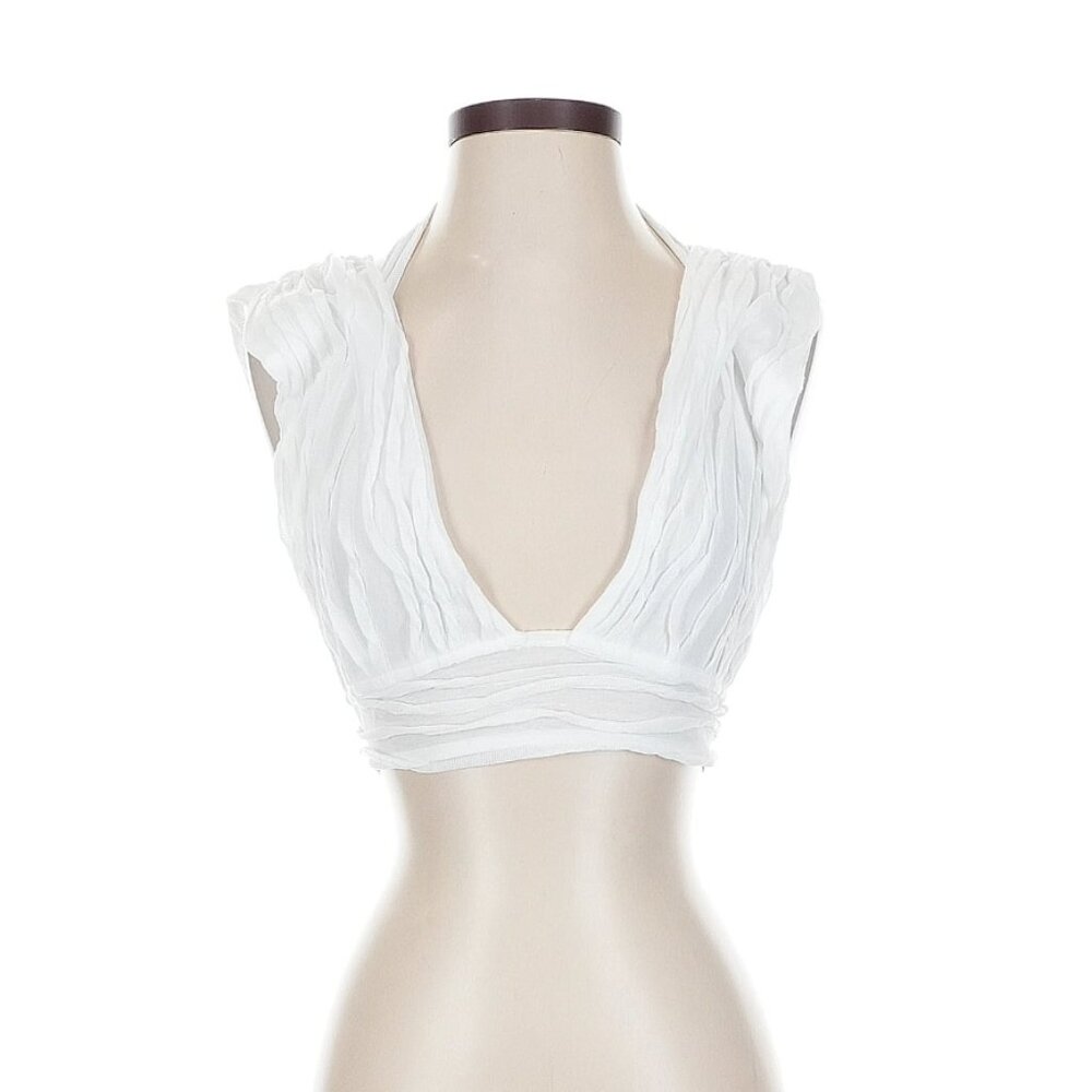 White Fox top beachy boho gauzy XS NEW without tags